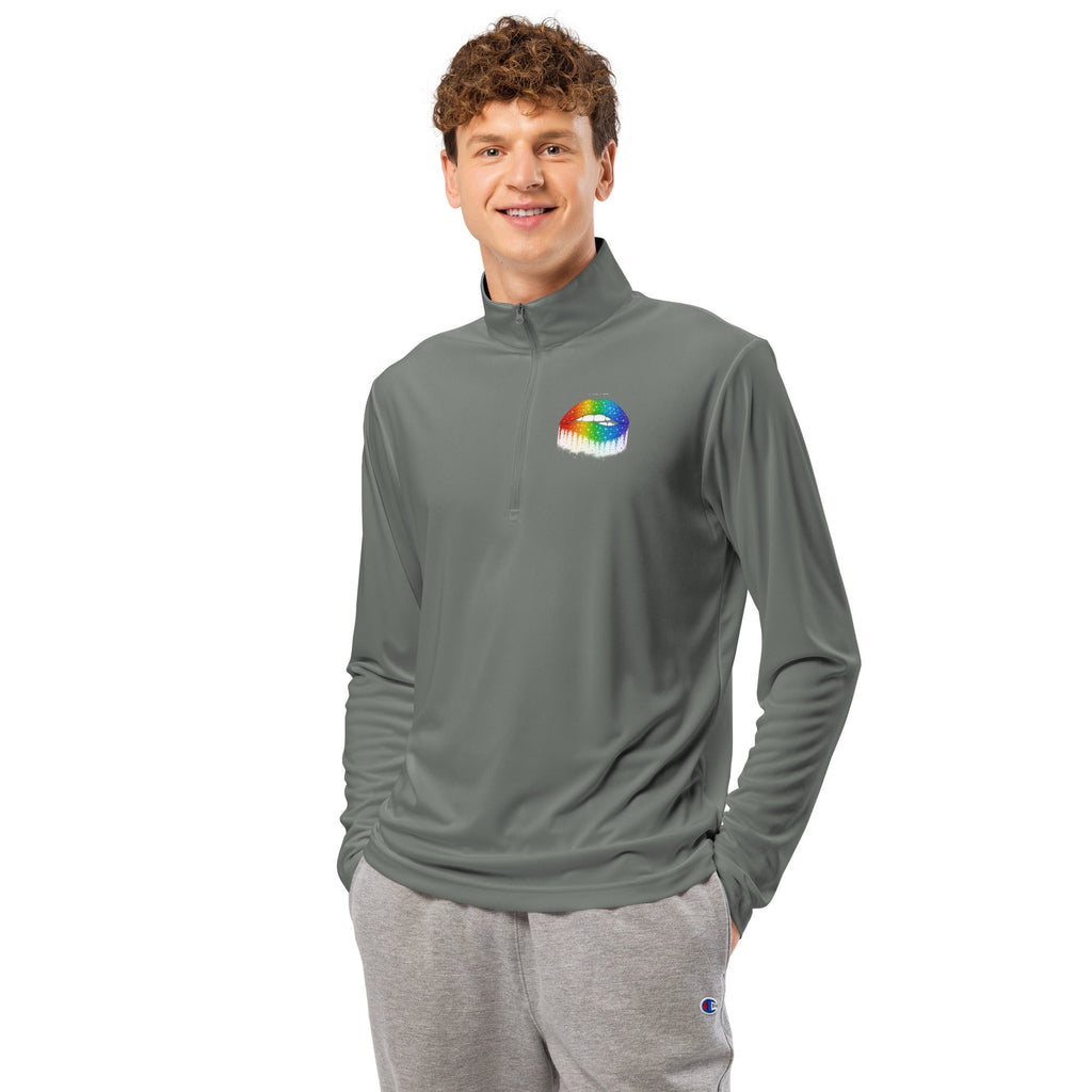 Lightweight quarter - zip pullover - LGBT LIPS - MPRINT