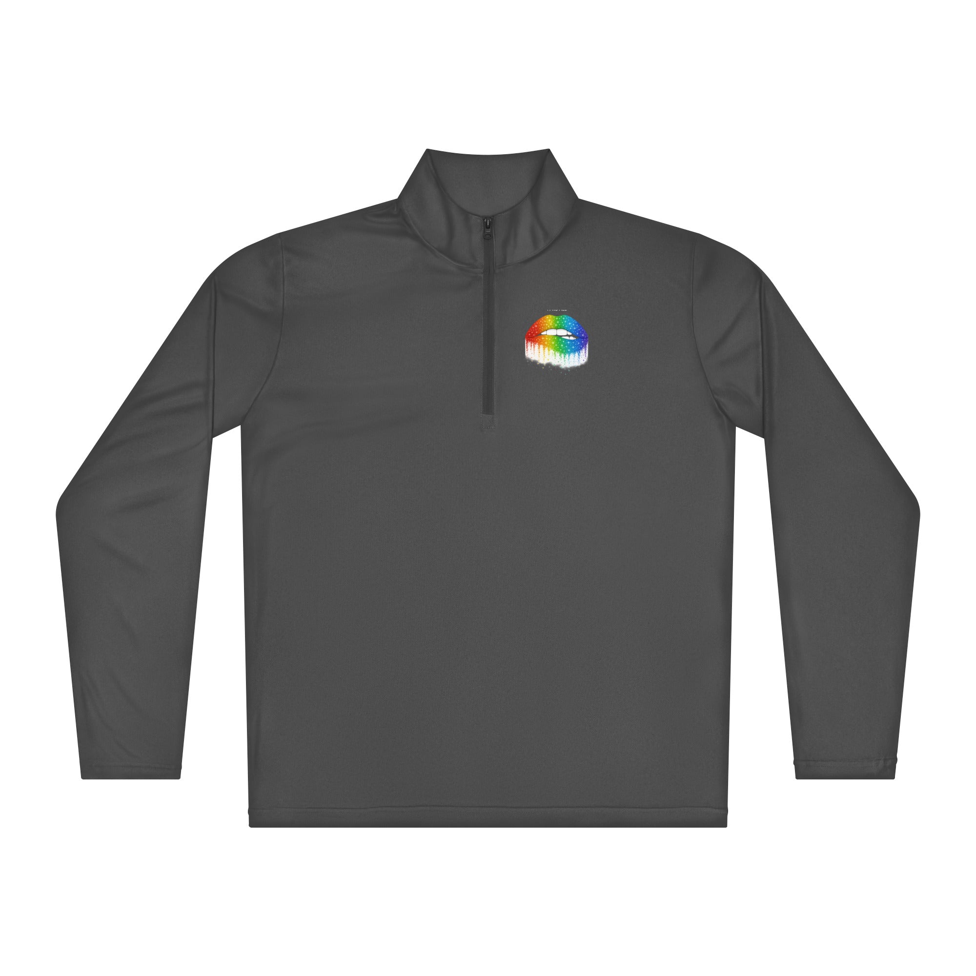 Lightweight quarter - zip pullover - LGBT LIPS - MPRINT