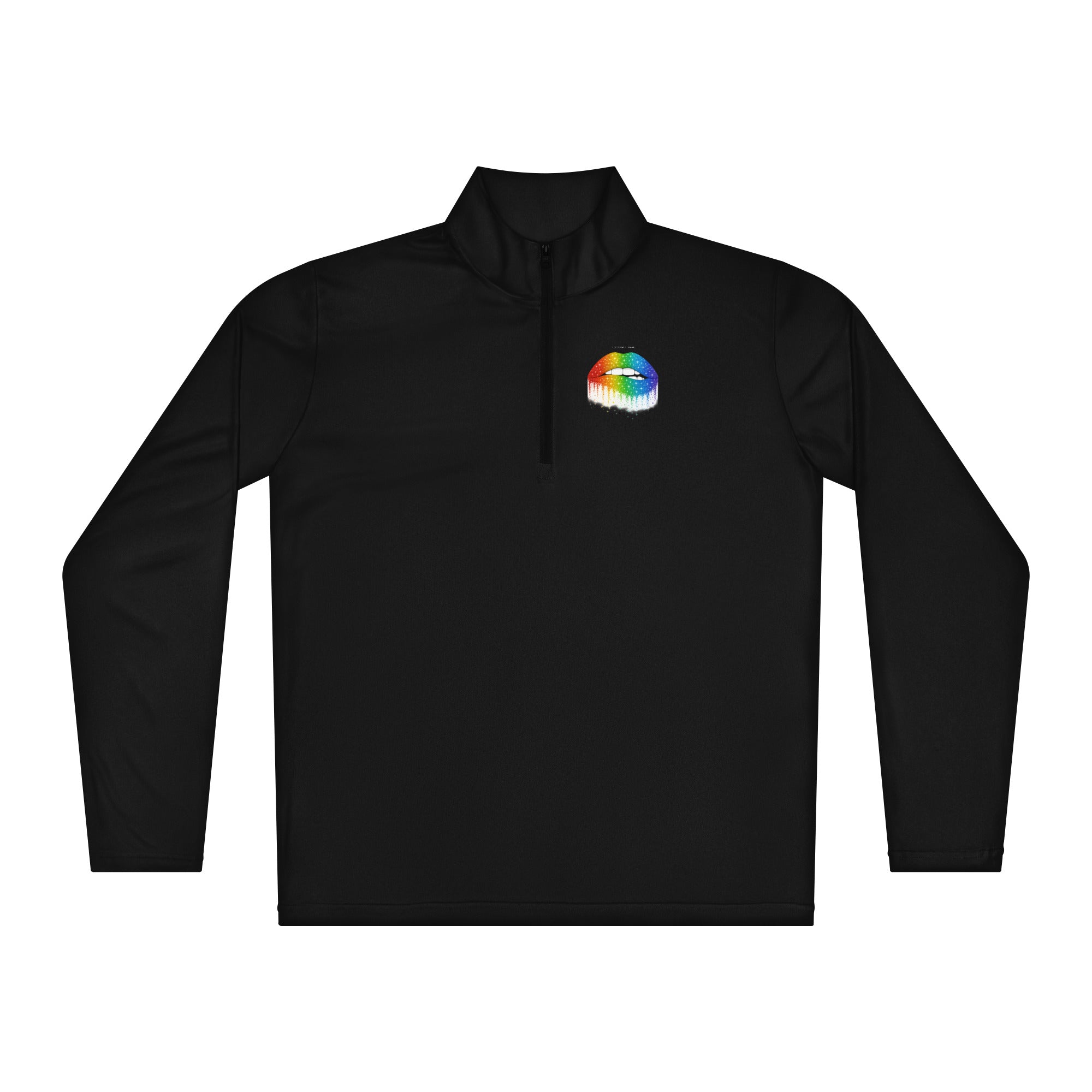 Lightweight quarter - zip pullover - LGBT LIPS - MPRINT