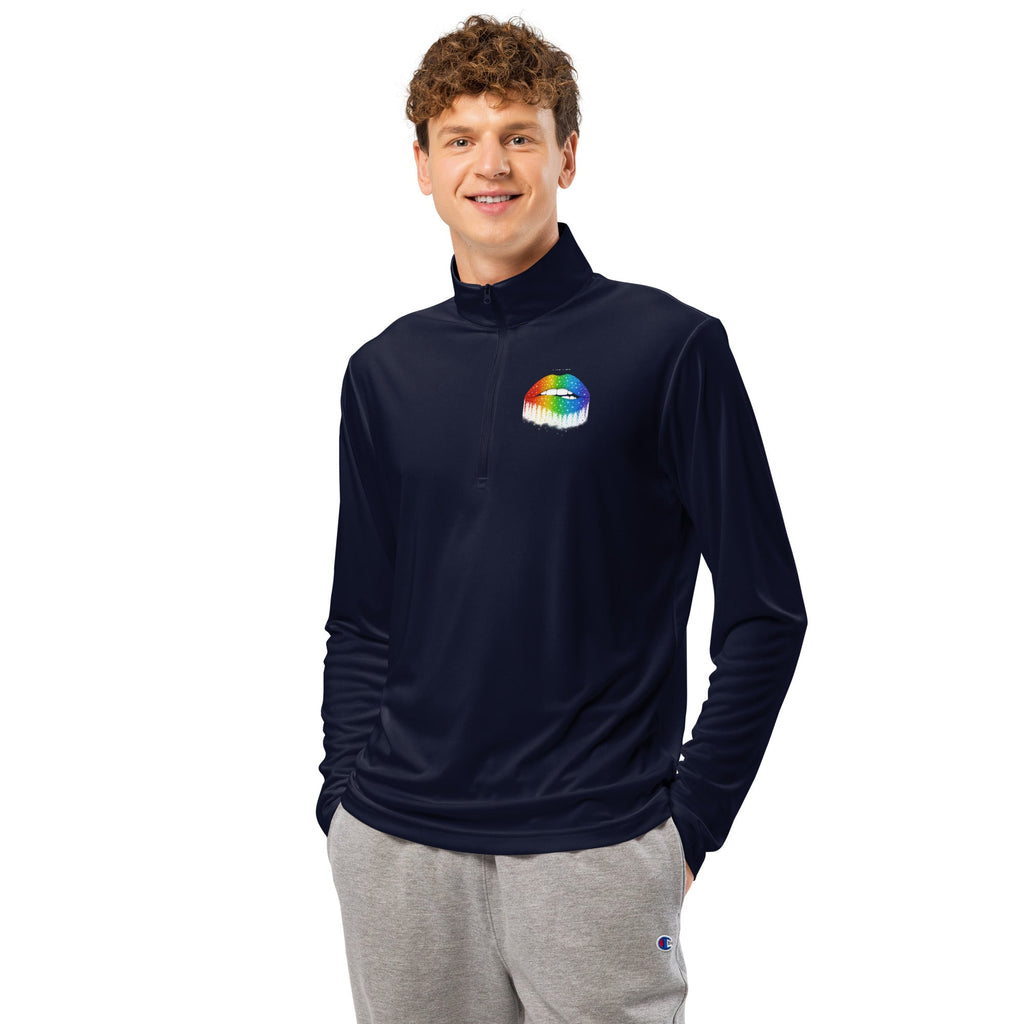 Lightweight quarter - zip pullover - LGBT LIPS - MPRINT