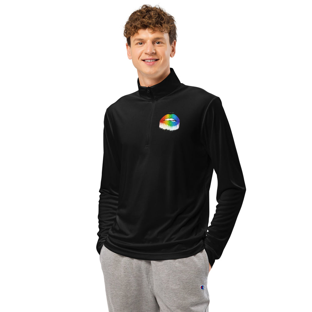 Lightweight quarter - zip pullover - LGBT LIPS - MPRINT